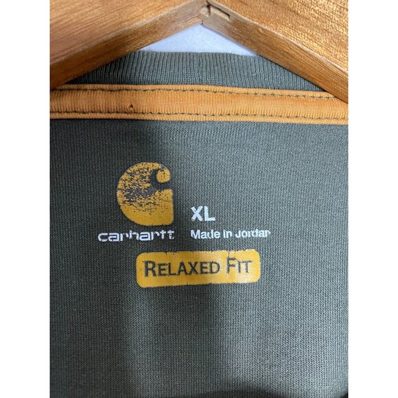 Carhartt Men's XL Green Cotton Poly Blend T-Shirt READ FLAWED - Picture 5 of 8
